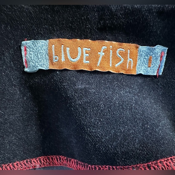 Blue Fish Hand Painted Cotton Velvet Coat in Silver Plum - Picture 6 of 8